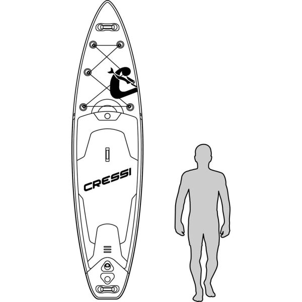 Cressi Jet Cruise Şişirilebilir Stand Up Paddle (I-SUP) TURKUAZ - 341CM