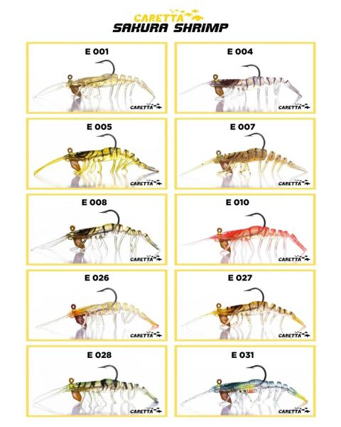 Caretta Sakura Shrimp 6.5gr 76mm Silikon Karides Yem