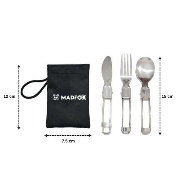 Madfox Heavy Duty 3IN1 Katlanır Çatal Kaşık Bıçak Seti