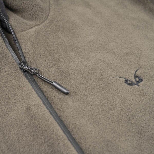 Puhu Tam Fermuarlı Erkek Polar Ceket HAKİ - M