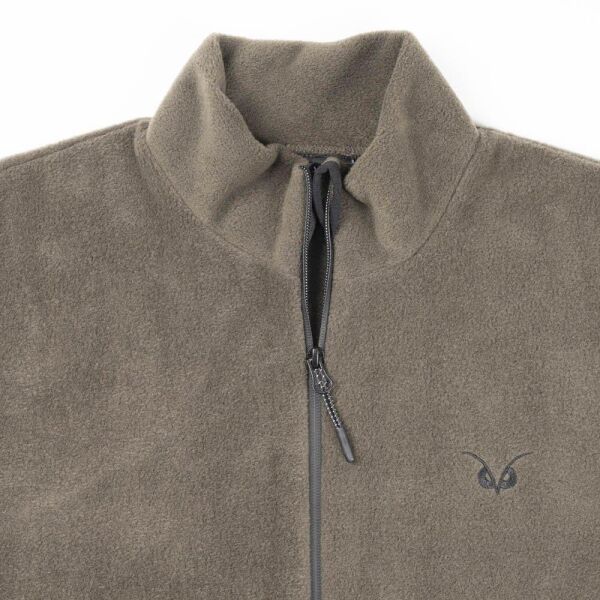 Puhu Tam Fermuarlı Erkek Polar Ceket HAKİ - M