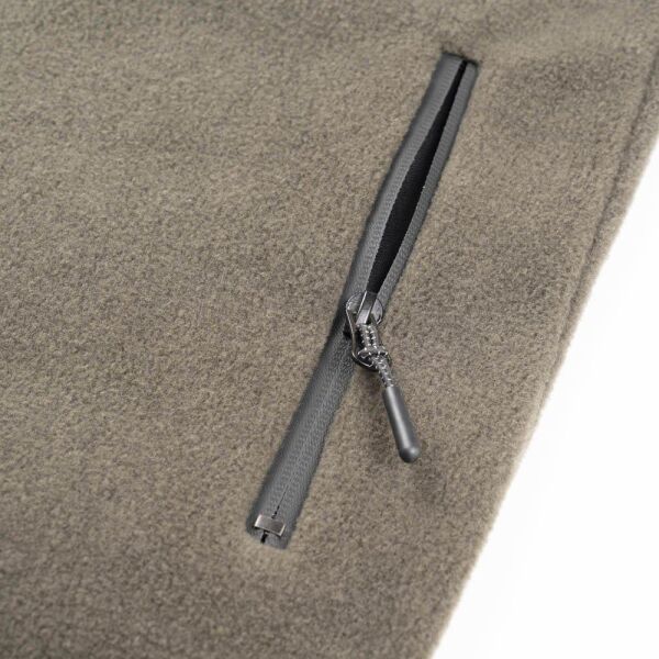 Puhu Tam Fermuarlı Erkek Polar Ceket HAKİ - M