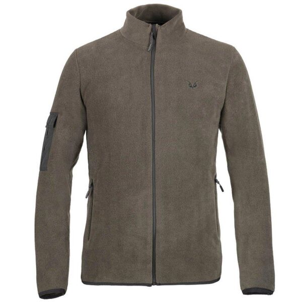 Puhu Tam Fermuarlı Erkek Polar Ceket HAKİ - M