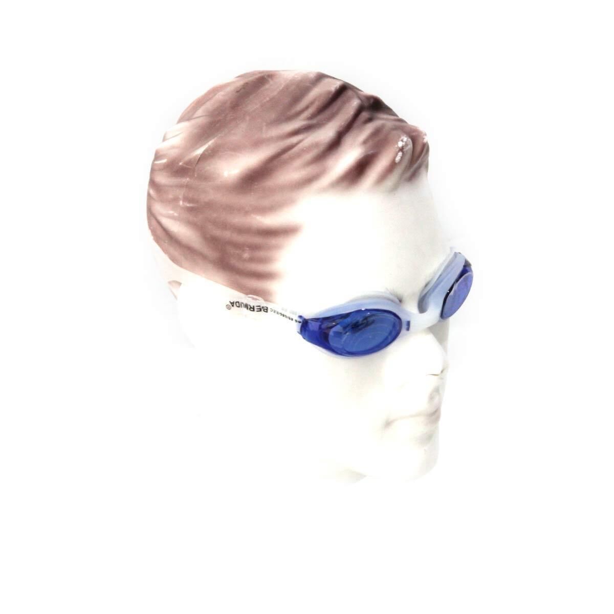 Bermuda Yüzücü Gözlüğü Silikonlu Antifog MAVİ