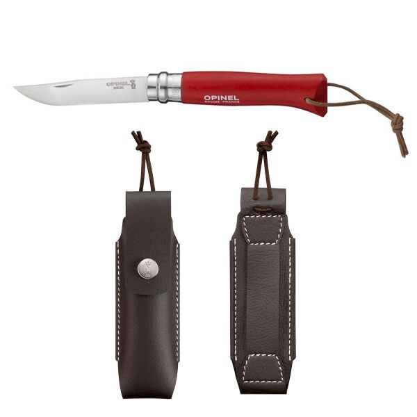 Opinel Inox No 8 Deri Kılıflı Paslanmaz Çakı