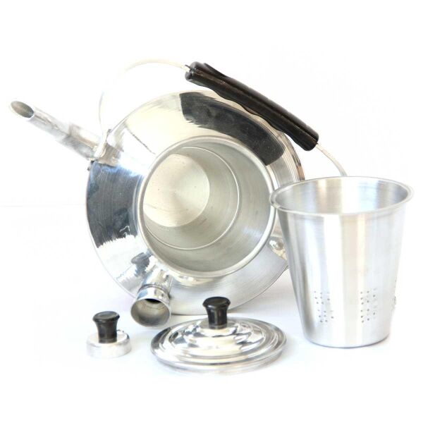 Çift Taraflı Alüminyum Çaydanlık No:22 Süzgeçli Demlik