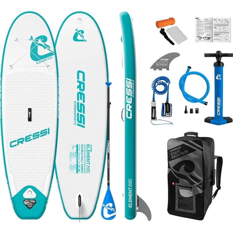 Cressi Element Şişirilebilir Stand Up Paddle (I-SUP) WHITE-AQUAMARINE - 250CM