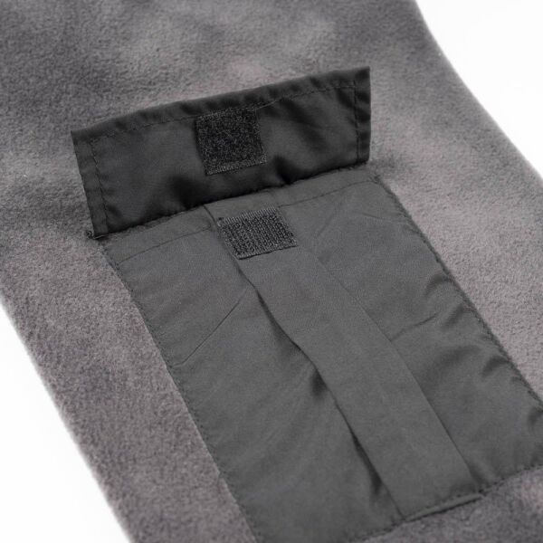 Puhu Tam Fermuarlı Erkek Polar Ceket Koyu Gri - L