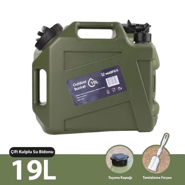 Madfox Galon Air PE Musluklu Su Bidonu 19 Litre