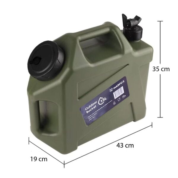 Madfox Galon Air PE Musluklu Su Bidonu 19 Litre