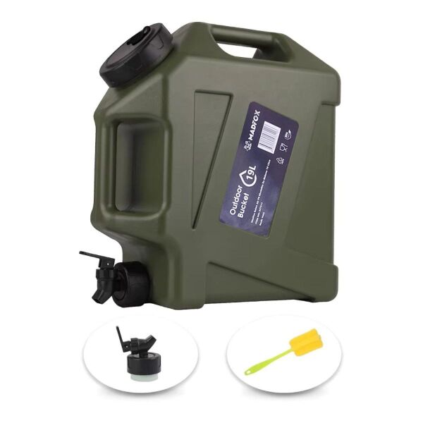 Madfox Galon Air PE Musluklu Su Bidonu 19 Litre GREEN