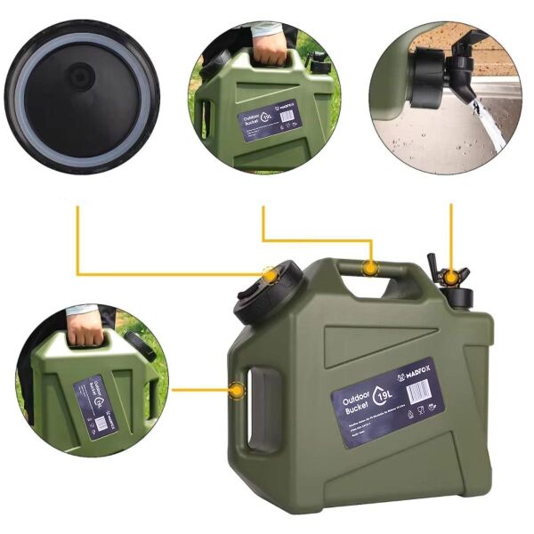 Madfox Galon Air PE Musluklu Su Bidonu 19 Litre GREEN