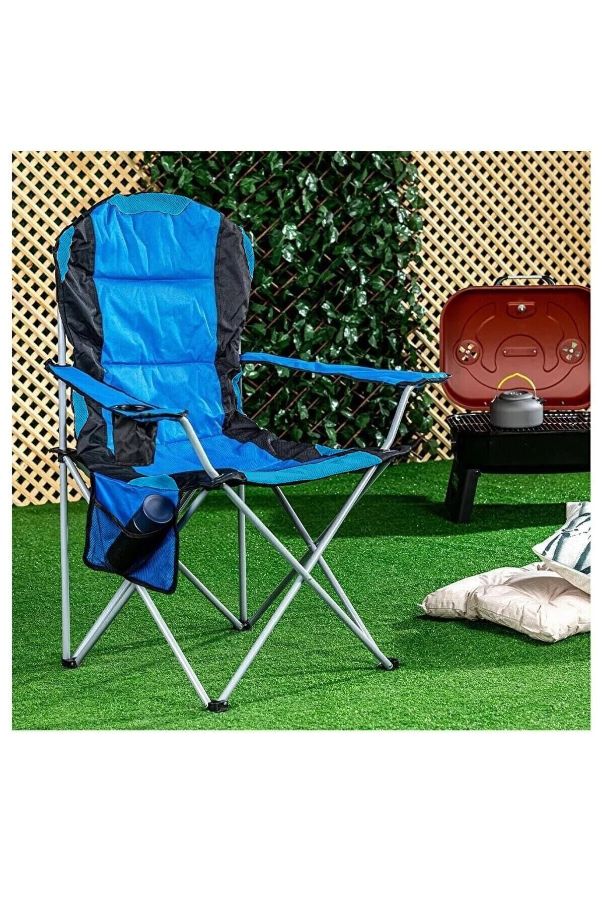 Madfox Shadow XL Katlanır Kamp Sandalyesi SİYAH/MAVİ