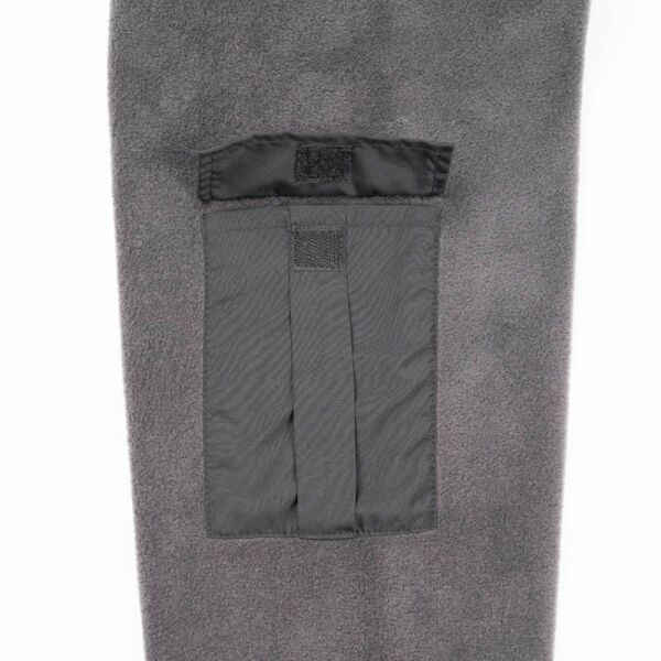 Puhu Tam Fermuarlı Erkek Polar Ceket Koyu Gri - XL