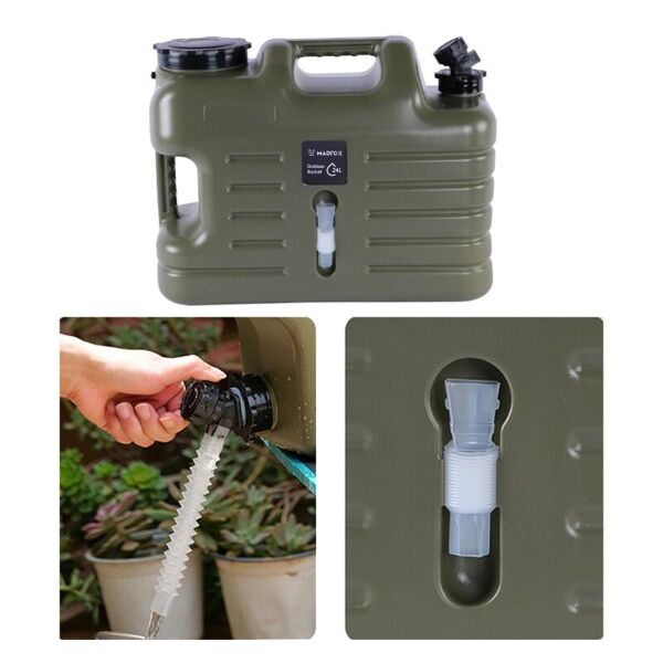 Madfox Galon Air PE Musluklu Su Bidonu 24 Litre GREEN