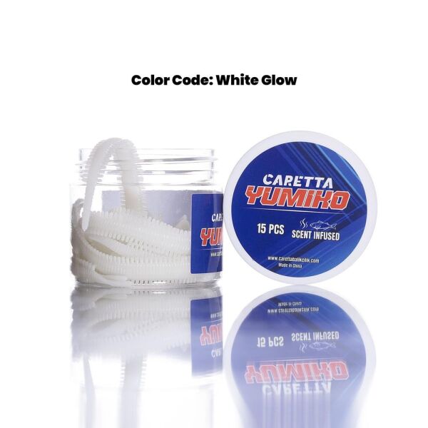 Caretta Yumiko 8cm Silikon Yem White Glow