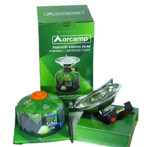 Orcamp Siboplu Çakmaklı ve Rüzgarlıklı Kamp Ocak 230 Gram Tüplü