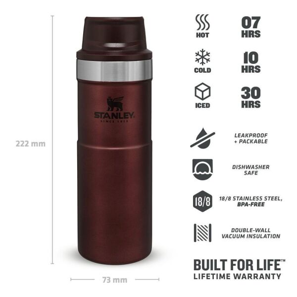 Stanley Klasik Trigger-Action Termos Bardak 0.35 LT BORDO