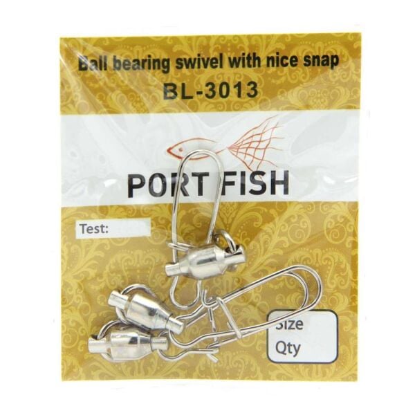 Port Fish Ball Bearing Swivel With Nice Snap Klipsli Fırdöndü