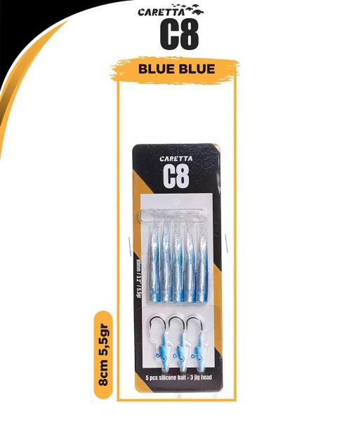 Caretta C8 8cm 5.5gr Silikon Yem