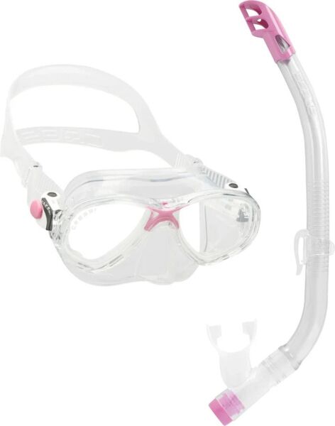 Cressi Junior Marea Maske Top Şnorkel Seti CLEAR-PINK