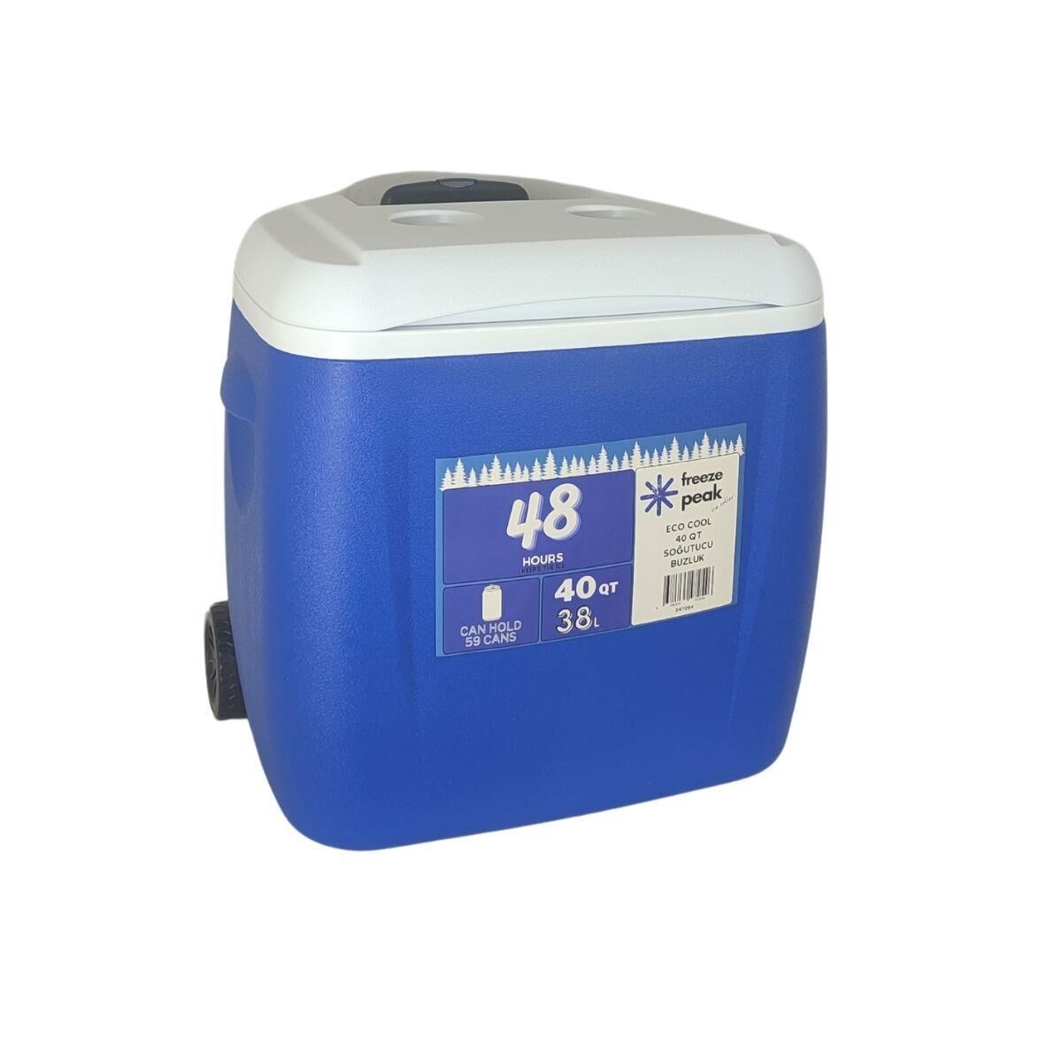 Freeze Peak Eco Cool 40 QT Soğutucu Buzluk 38 Litre MAVİ