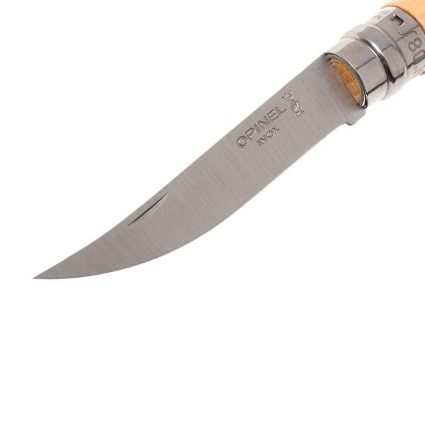 Opinel Inox No 8 Kayın Saplı Fleto Paslanmaz Çelik Çakı