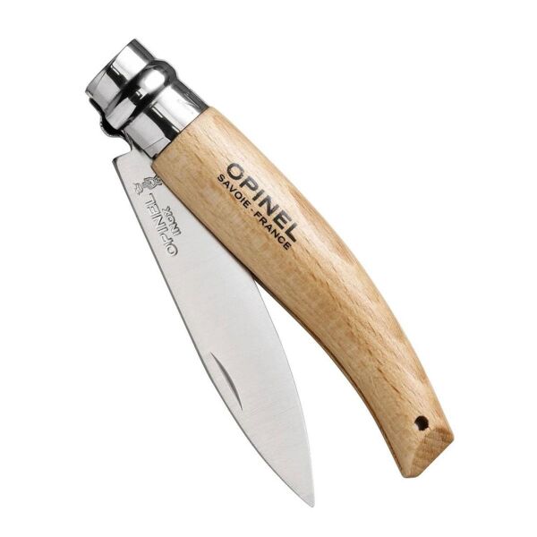 Opinel Inox No 8 Kayın Saplı Paslanmaz Bağ Çakısı