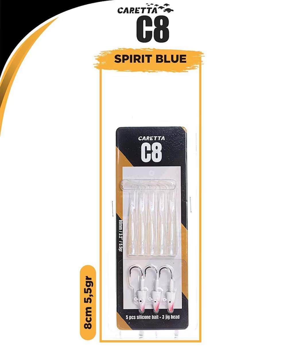 Caretta C8 8cm 5.5gr Silikon Yem Spirit Blue