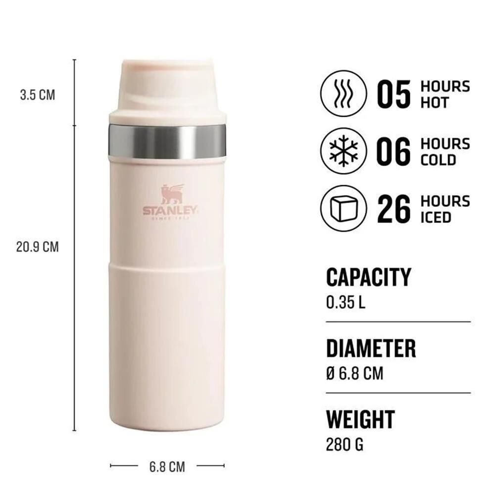 Stanley Klasik Trigger-Action Termos Bardak 0.35 LT AÇIK PEMBE