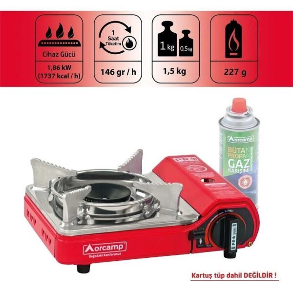 Orcamp Pro Mini Çantalı Kamp Ocağı (Gaz Stop Emniyetli)
