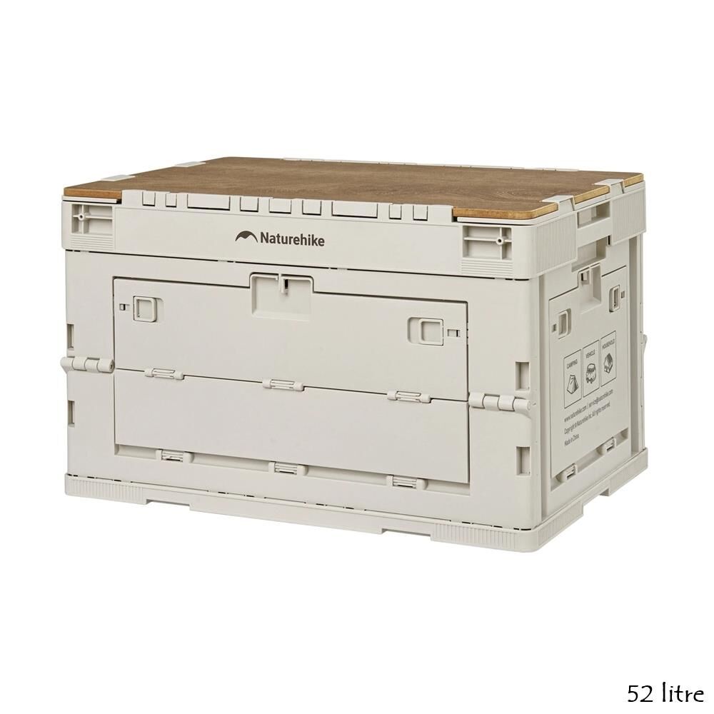 Naturehike Ling yue L Kapaklı Katlanır Saklama Kutusu [ Seyahat Organizatörü ] Light Beige Gray - 52 LT