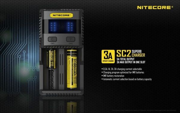 Nitecore SC2 Pil Dolum Kiti [Süperbcharger]