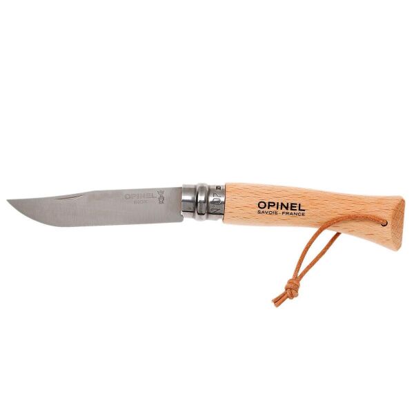 Opinel Inox No 7 Ahşap Deri Askılı Paslanmaz Çelik Çakı