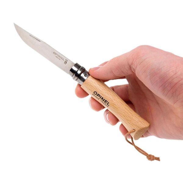 Opinel Inox No 7 Ahşap Deri Askılı Paslanmaz Çelik Çakı