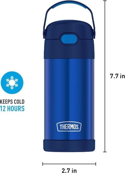 Thermos F401 Funtainer SS Çocuk Pipetli Termos 0,355 Lt MAVİ