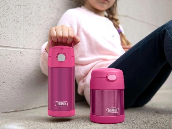 Thermos F401 Funtainer SS Çocuk Pipetli Termos 0,355 Lt PEMBE