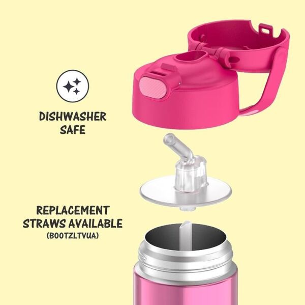 Thermos F401 Funtainer SS Çocuk Pipetli Termos 0,355 Lt PEMBE