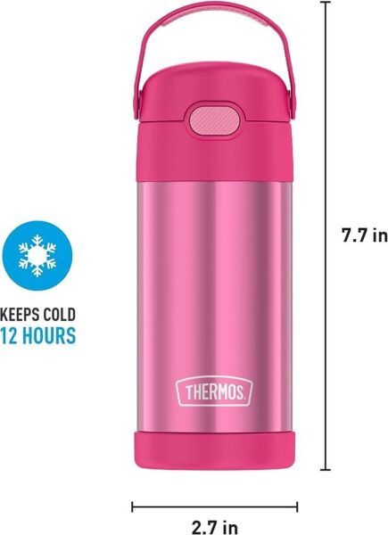 Thermos F401 Funtainer SS Çocuk Pipetli Termos 0,355 Lt PEMBE