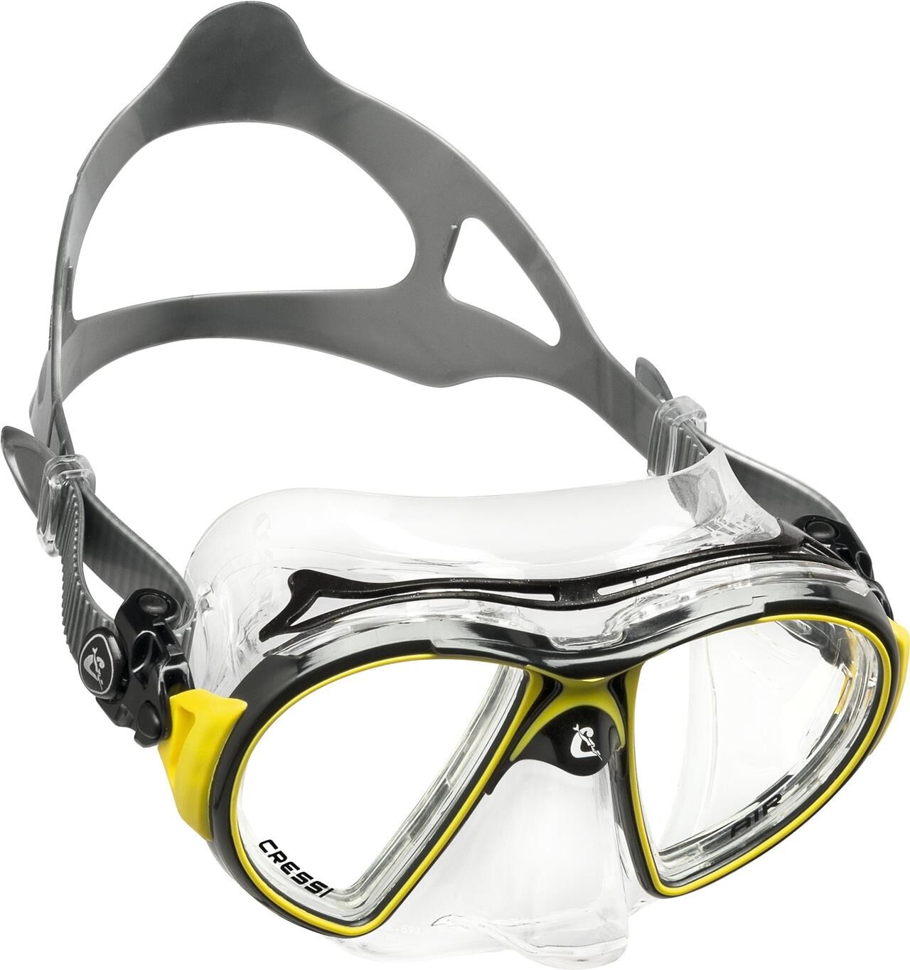Cressi Air Dalış Maskesi CRYSTAL-BLACK-YELLOW