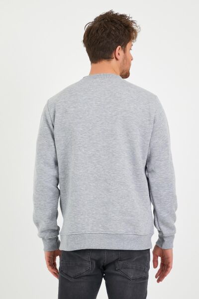 North Trace Seasonal Erkek Sweatshirt ( Ayı Baskılı ) GRİ - XL