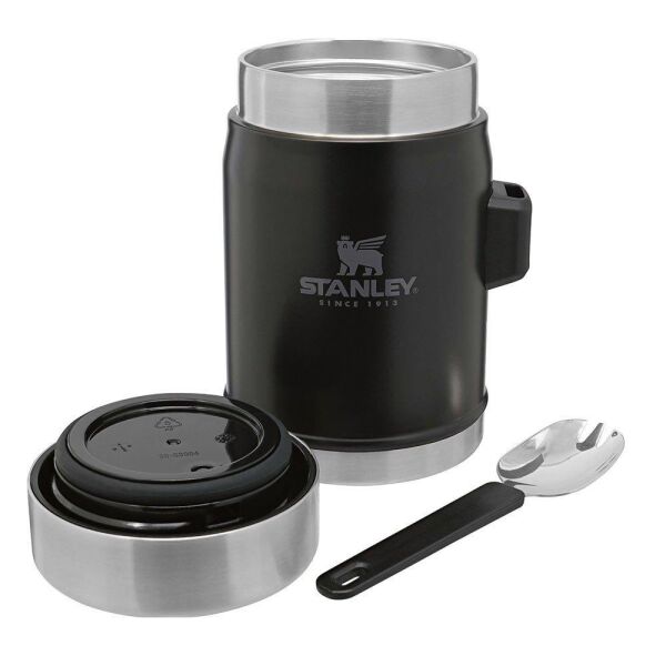 Stanley Klasik Paslanmaz Çelik Yemek Termosu Kaşıklı 0,40 Lt SİYAH