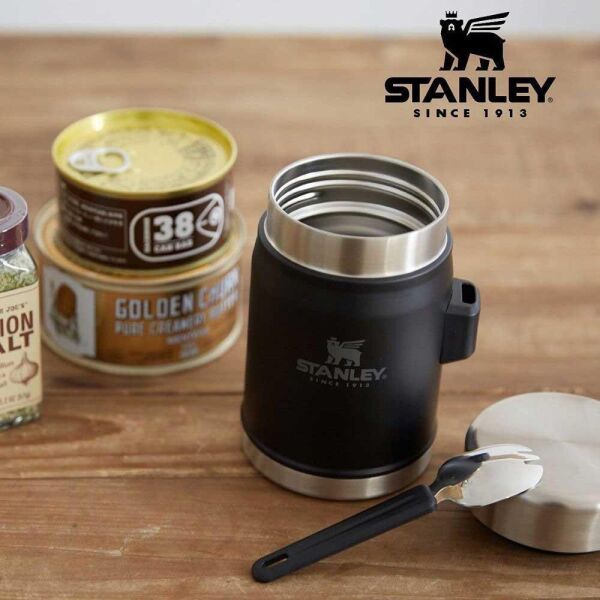 Stanley Klasik Paslanmaz Çelik Yemek Termosu Kaşıklı 0,40 Lt SİYAH