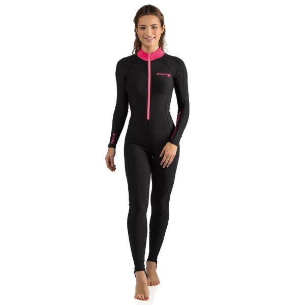 Cressi Skin Lady Tek Parça Dalış Elbisesi BLACK - PINK - 1MM - S