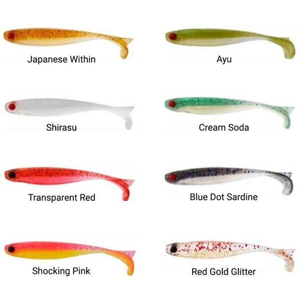 Mustad Mezashi Z-Tail Minnow 90 mm 5.7 gr Silikon Yem Japanese Whiting