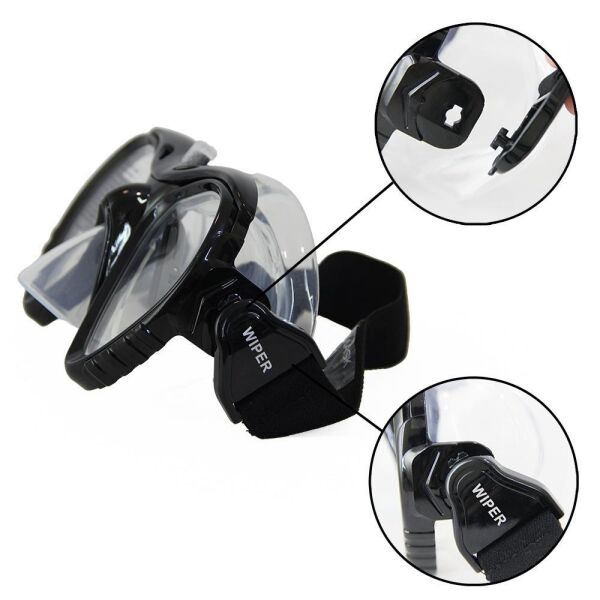 Apnea Wiper Dalış Maskesi Tempered Class BLACK