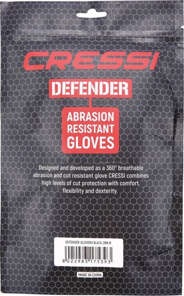 Cressi Defender Dalış Eldiveni BLACK - 2MM - XL