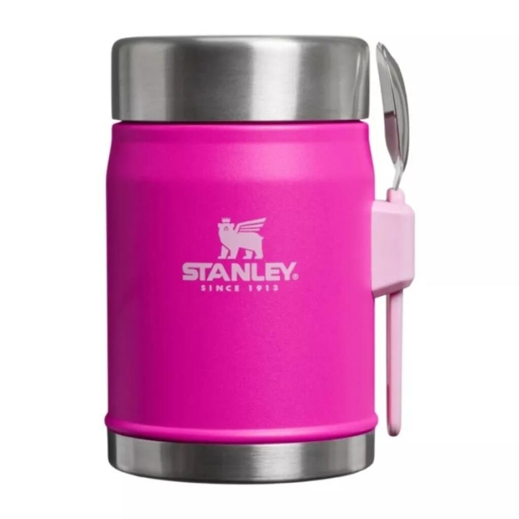 Stanley Klasik Paslanmaz Çelik Yemek Termosu Kaşıklı 0,40 Lt Violet Blossom