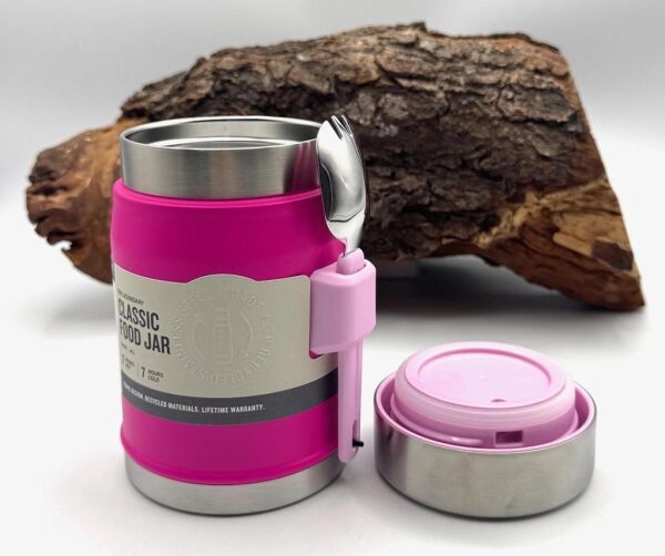 Stanley Klasik Paslanmaz Çelik Yemek Termosu Kaşıklı 0,40 Lt Violet Blossom