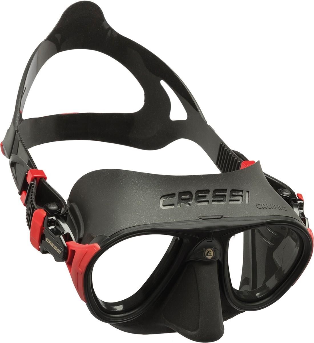 Cressi Calibro+ Dalış Maskesi BLACK - RED